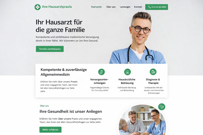 Webseite für Allgemeinmediziner