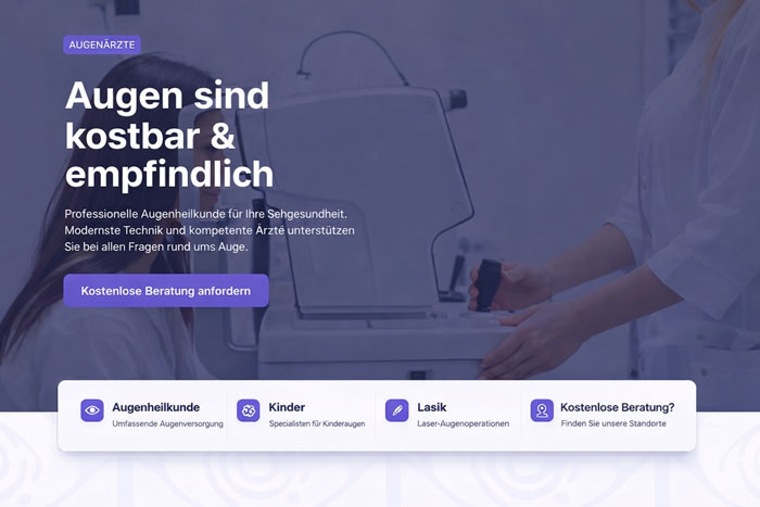 Webseite für Augenärzte
