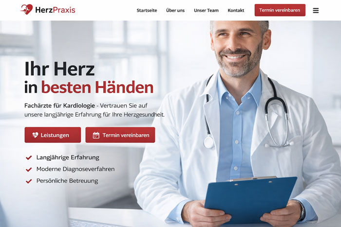 Webseite für Kardiologen